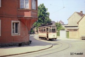 Naumburger Tram am oberen Moritzberg