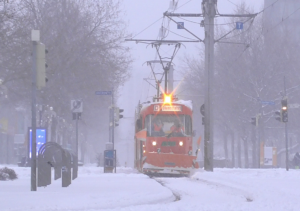 Flockdown: Räumfahrzeug in Magdeburg