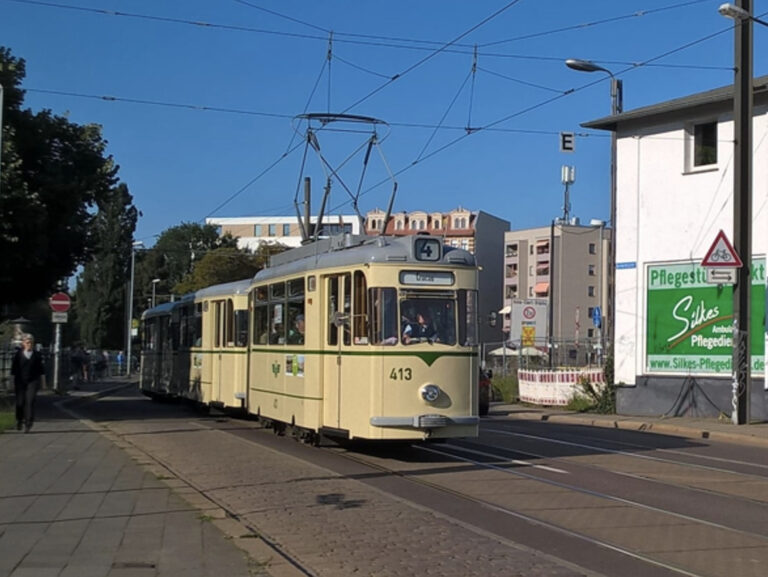 Gothaer 3-Wagen-Zug nach Cracau, Höhe Heumarkt